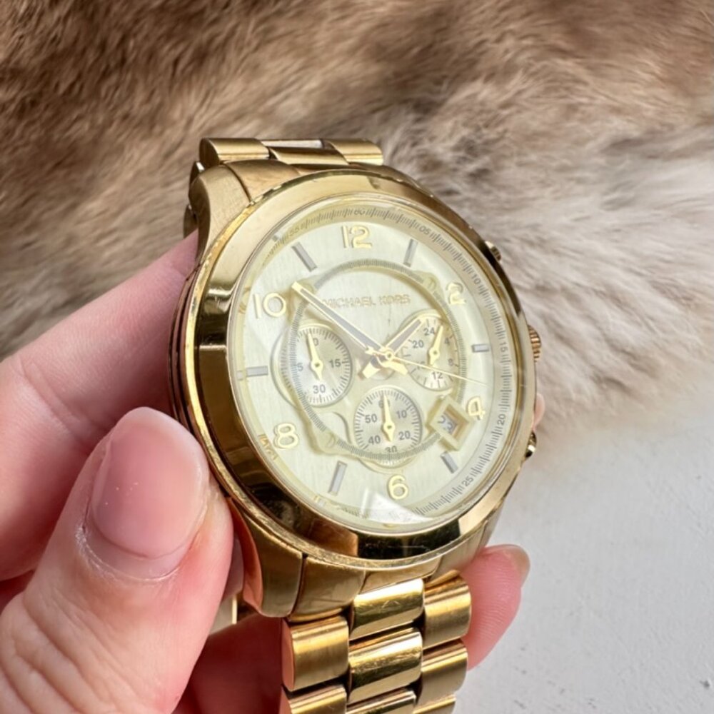 Michael Kors Gold-tone Unisex Chronograph Watch